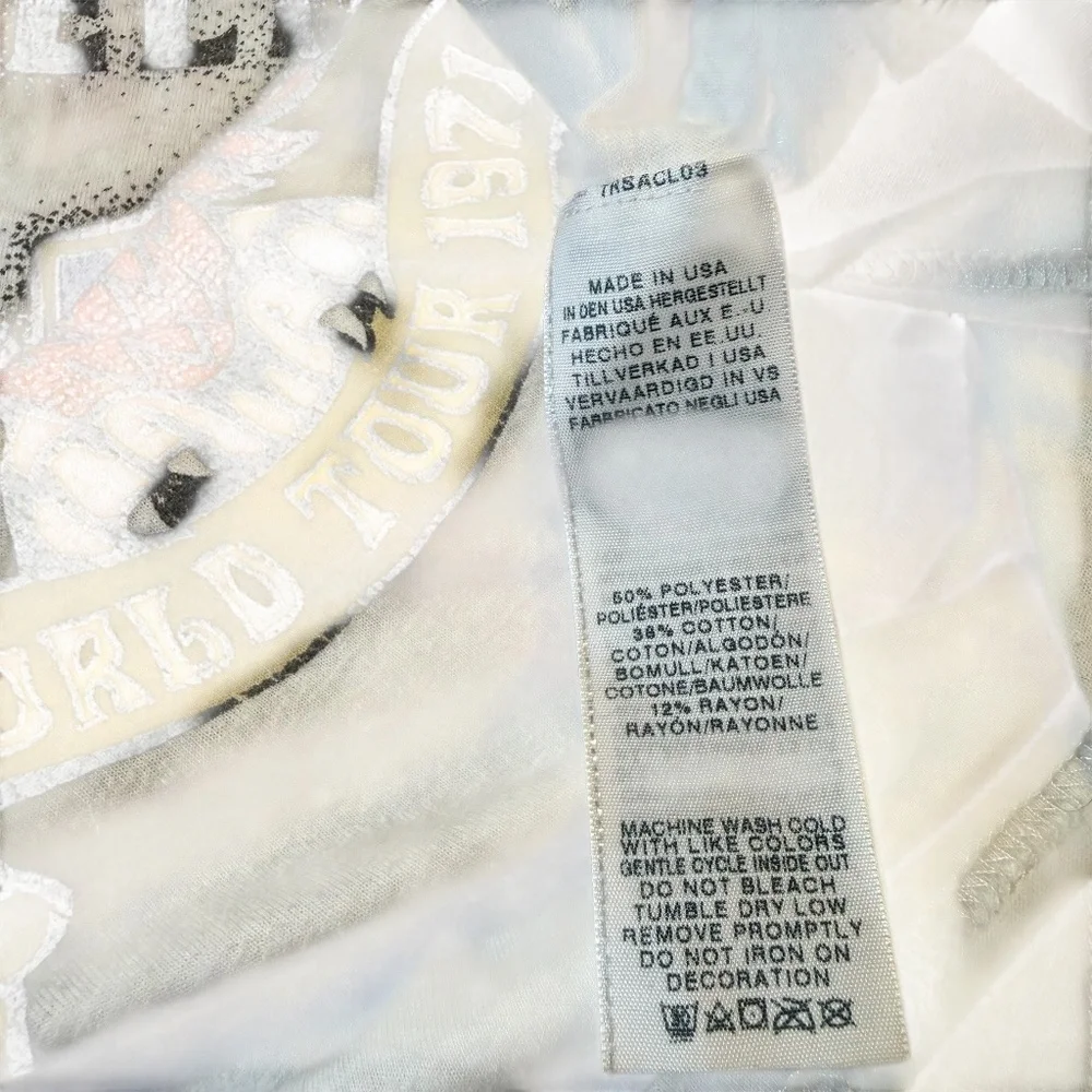 True Religion World Tour Orange and Tan Raglan Tee XXL